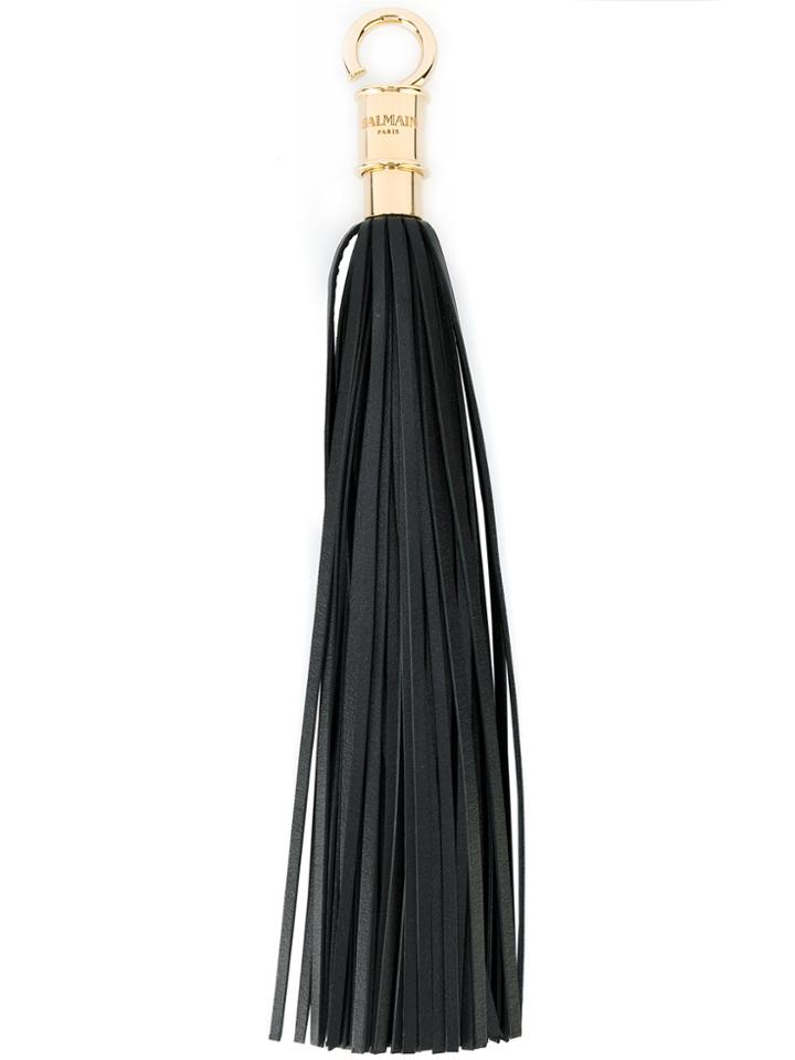 Balmain Tassel Bag Charm - Black