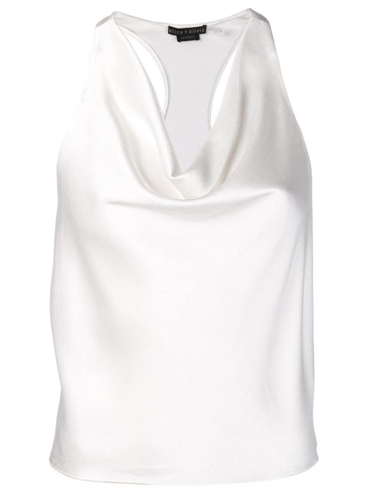 Alice+olivia Cowl Neck Blouse - White