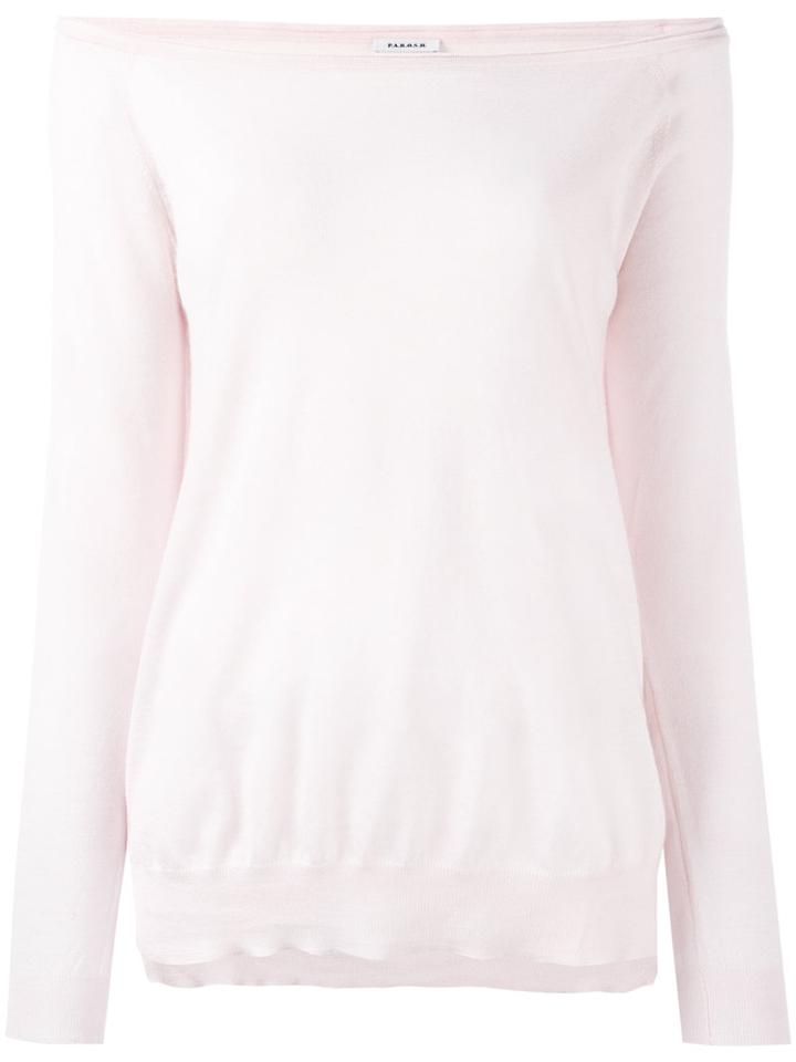 P.a.r.o.s.h. Off-the-shoudler Sweater, Women's, Size: Xs, Pink/purple, Cashmere