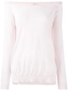 P.a.r.o.s.h. Off-the-shoudler Sweater, Women's, Size: Xs, Pink/purple, Cashmere