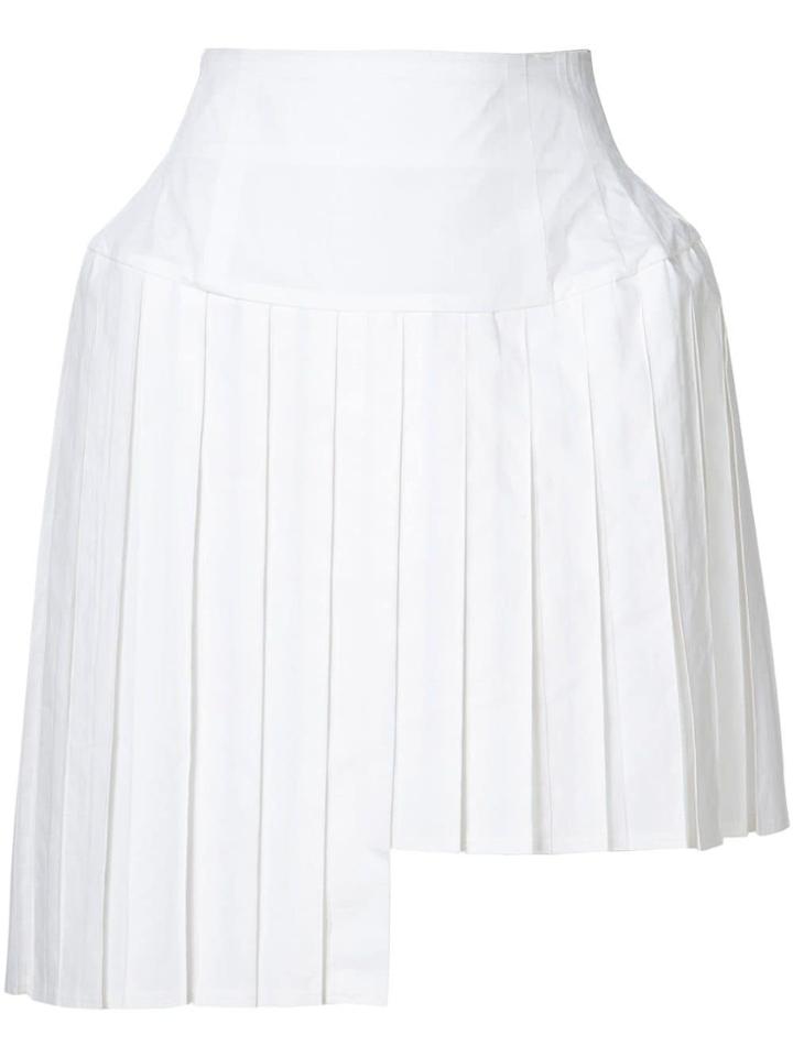Julien David Pleated Mini Skirt - White