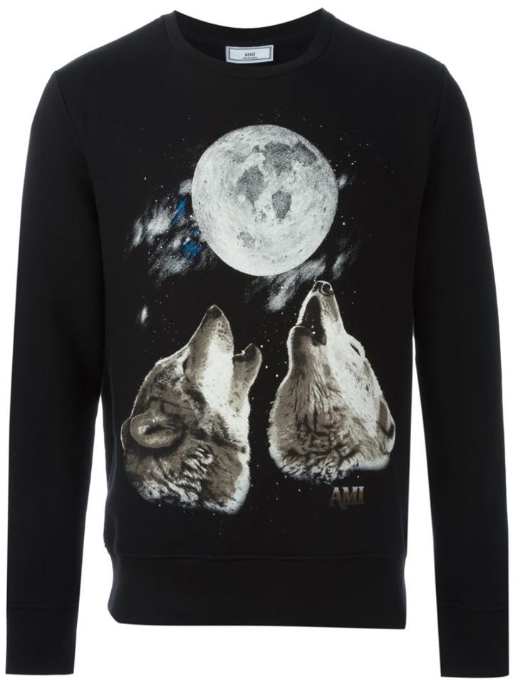 Ami Alexandre Mattiussi Wolves Print Sweatshirt