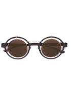 Mykita - 'madeleine' Sunglasses - Unisex - Metal - One Size, Brown, Metal