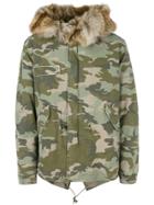 Mr & Mrs Italy Camouflage Short Parka - Green
