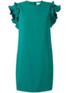 Victoria Victoria Beckham Ruffled Sleeve Dress - Green