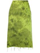 Marques'almeida Tie-dye Skirt - Green