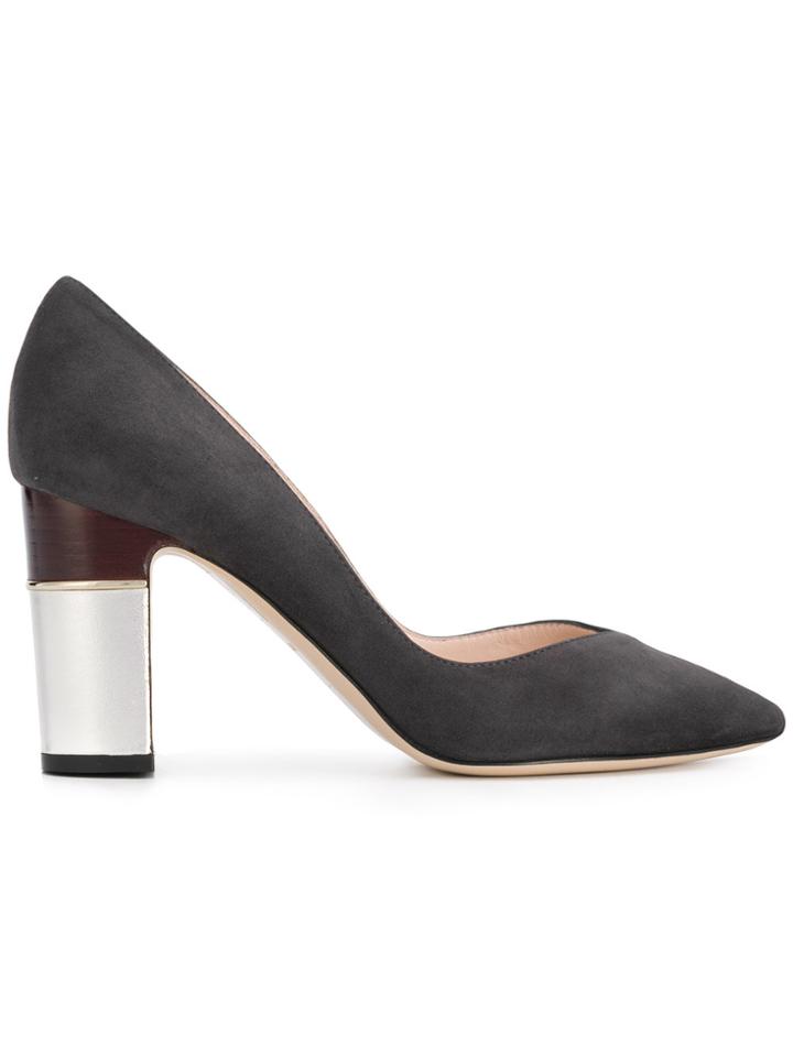 Pollini Block Heel Pumps - Grey