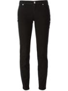 Versus Safety Pin Detail Skinny Jeans, Women's, Size: 26, Black, Cotton/spandex/elastane