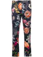 Marc Cain Cropped Floral-print Trousers - Blue