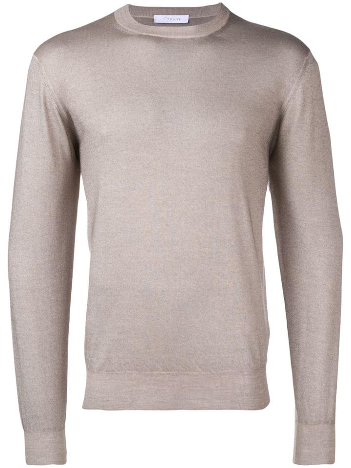 Cruciani Fine Knit V-neck Sweater - Green