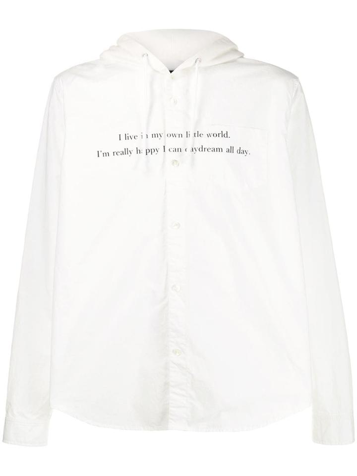 Johnundercover Quote Print Shirt - White