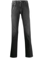Emporio Armani Chain Detail Straight Leg Jeans - Black