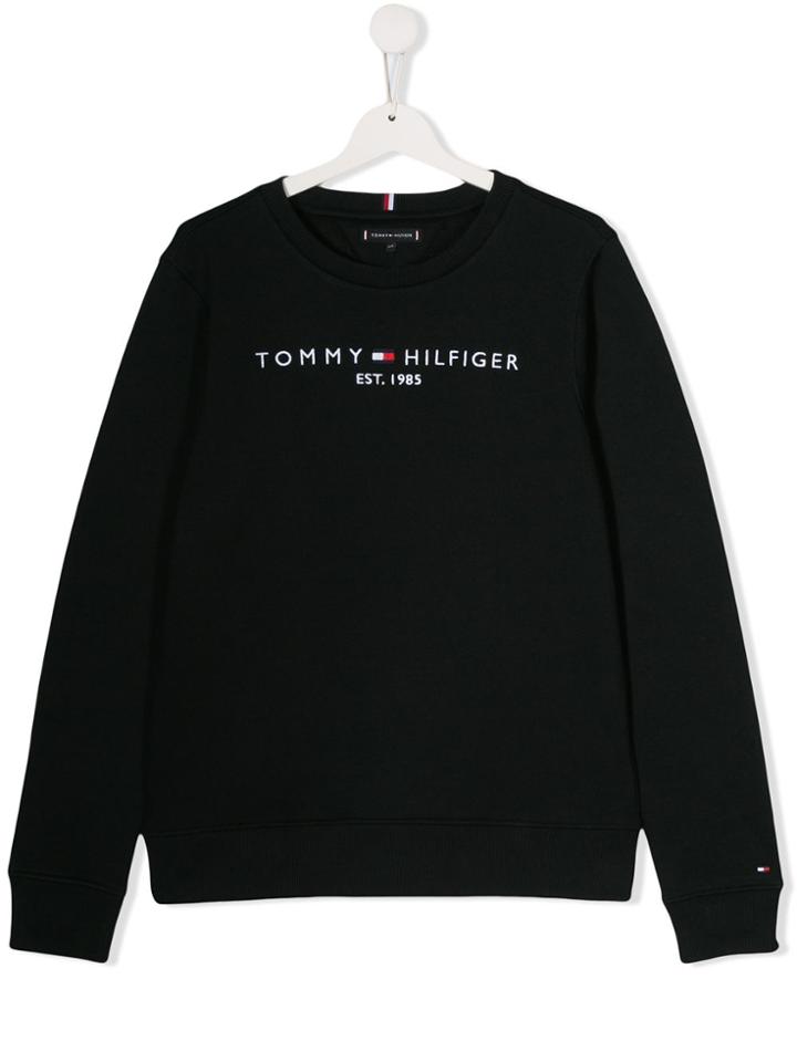 Tommy Hilfiger Junior Teen Logo Print Sweatshirt - Black