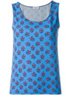 Au Jour Le Jour Printed Tank Top, Women's, Size: 42, Blue, Polyester/spandex/elastane