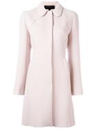 Giambattista Valli Textured Flared Coat, Women's, Size: 44, Pink/purple, Virgin Wool/polyamide/silk