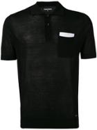 Dsquared2 Knitted Style Polo Shirt - Black