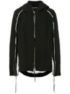 Deconstructed Zipped Hoodie - Men - Cotton/linen/flax/polyester - 50, Black, Cotton/linen/flax/polyester, Cedric Jacquemyn