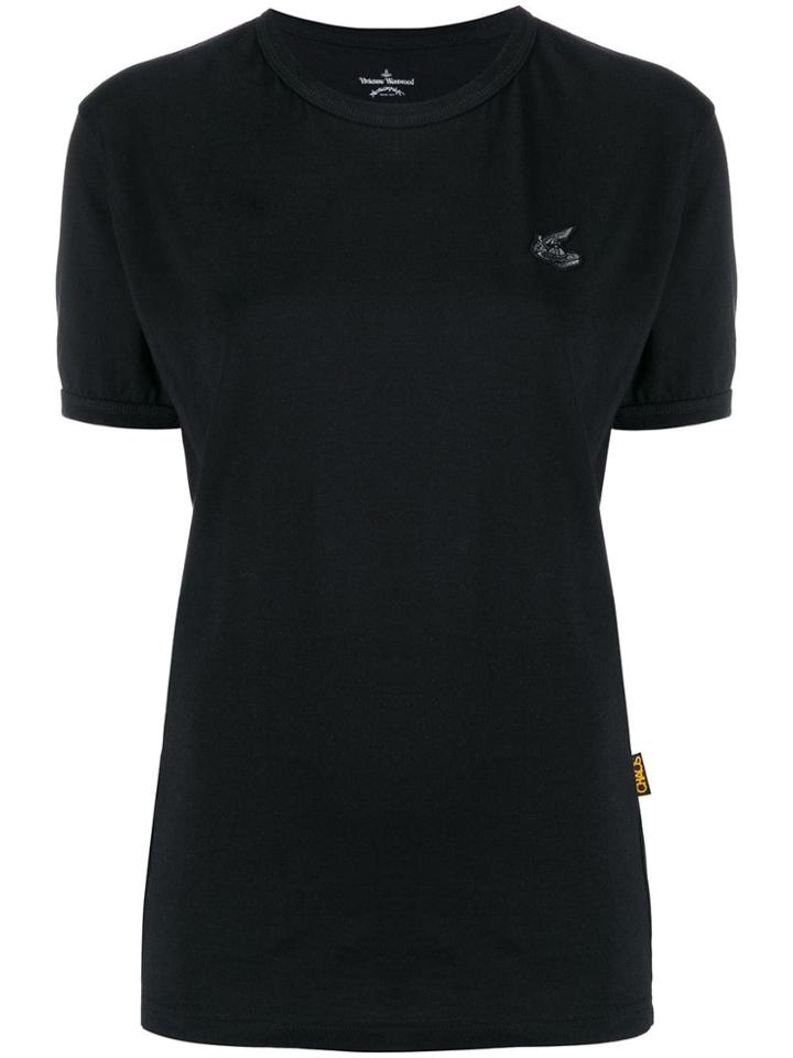 Vivienne Westwood Anglomania Embroidered Logo T-shirt - Black