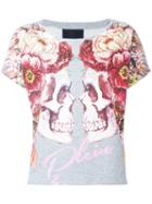 Philipp Plein - Double Face T-shirt - Women - Cotton/crystal - L, Women's, Grey, Cotton/crystal