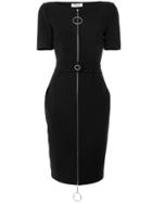 Mugler Front Zip Dress - Black