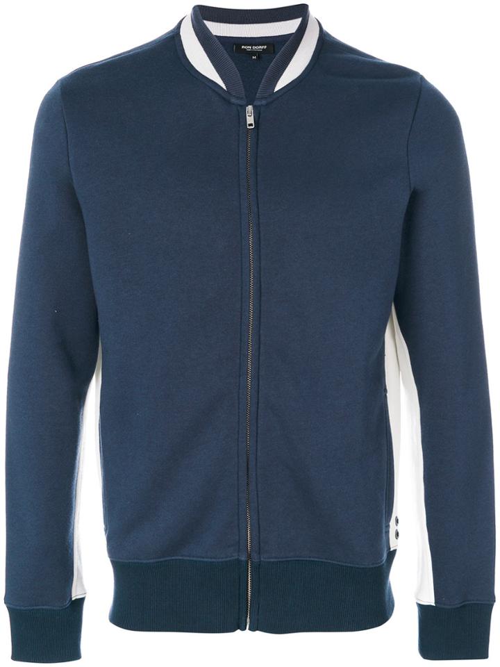Ron Dorff Zipped Teddy Sweatshirt - Blue
