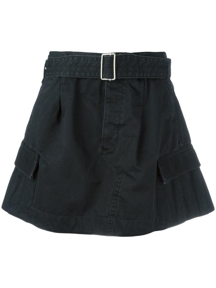 Marc Jacobs Belted Cargo Skirt, Women's, Size: 6, Black, Cotton