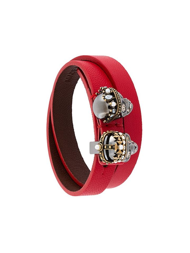 Alexander Mcqueen King And Queen Skull Bracelet