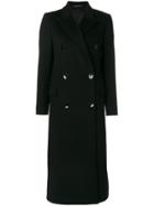 Tagliatore Long Double Breasted Coat - Black