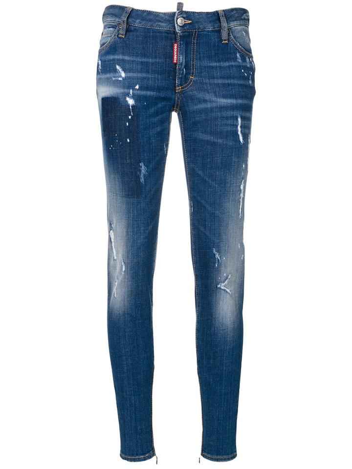 Dsquared2 - Super Skinny Jeans - Women - Cotton/spandex/elastane - 46, Blue, Cotton/spandex/elastane