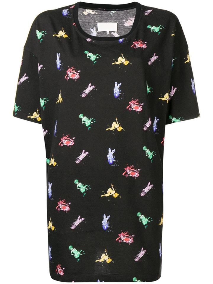 Maison Margiela Oversized Printed T-shirt - Black