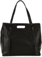 Yohji Yamamoto Cut-out Handle Tote, Women's, Black, Leather