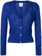 Barrie Classic Slim-fit Cardigan - Blue