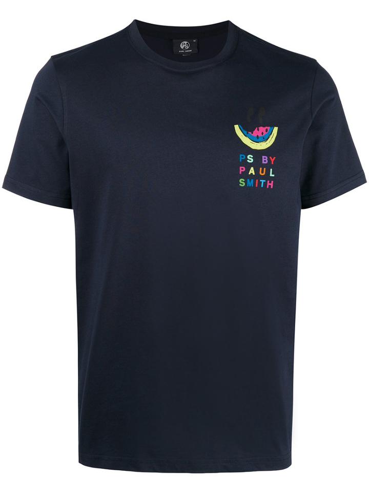 Ps By Paul Smith - Watermelon Motif T-shirt - Men - Organic Cotton - Xl, Blue, Organic Cotton