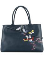 Demanumea Printed Tote Bag - Blue