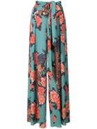Patbo Peacock Palazzo Trousers - Green