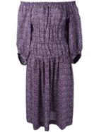Sonia Rykiel Off-shoulder Shift Dress - Pink & Purple