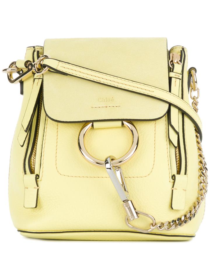 Chloé Mini Faye Backpack - Yellow & Orange