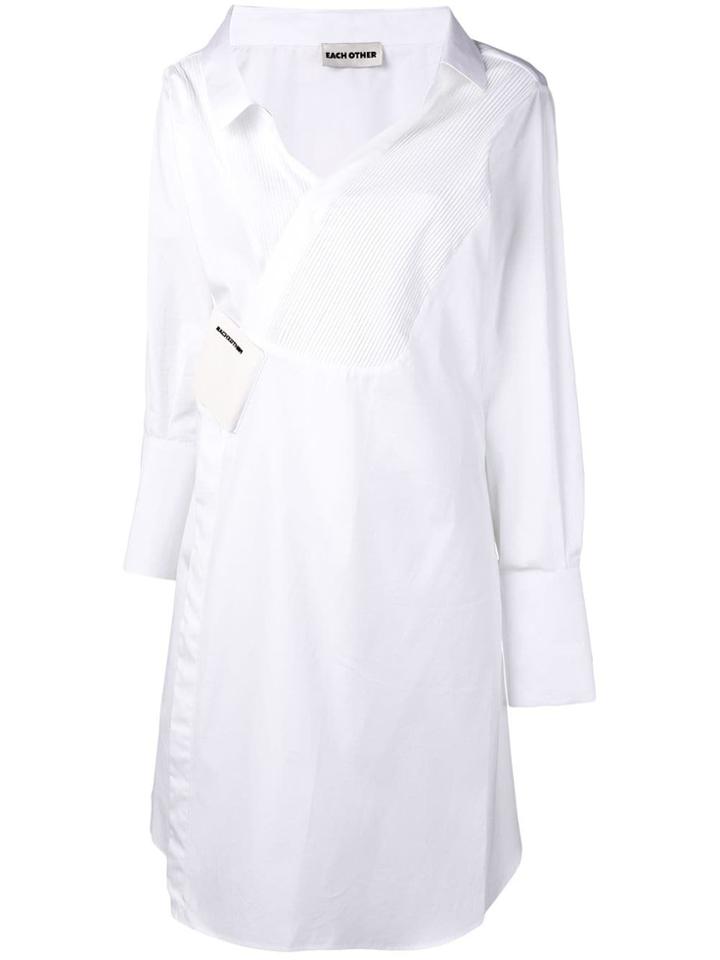 Each X Other Deconstructed Tailoring Shirt Dress - White