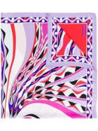 Emilio Pucci Burle Print Silk-twill Square Scarf - Purple
