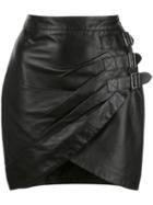 Altuzarra Nandi Leather Buckled Skirt - Black