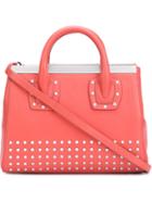 Thomas Wylde Studded Tote, Women's, Red, Lamb Skin