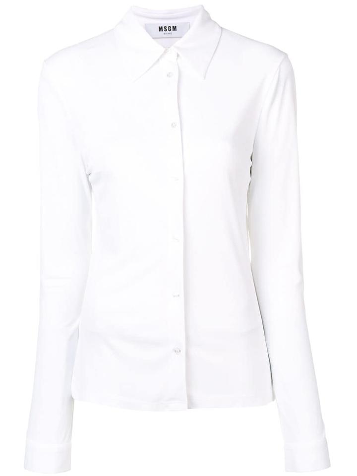 Msgm Jersey Shirt - White