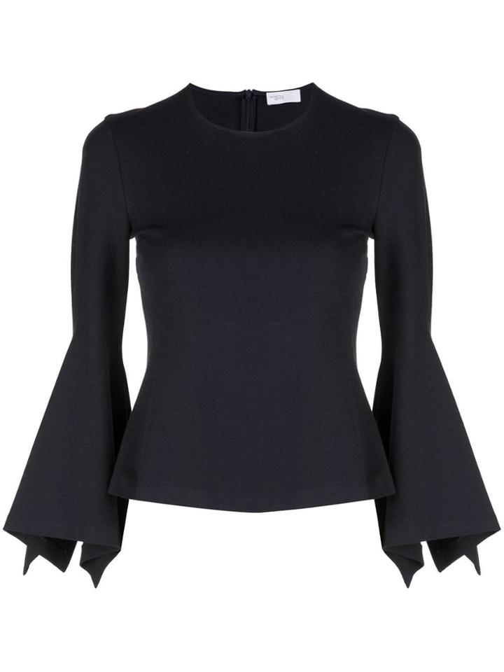 Rosetta Getty Scarf Sleeve Blouse - Black