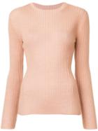 Des Prés Rib Knit Top - Pink & Purple