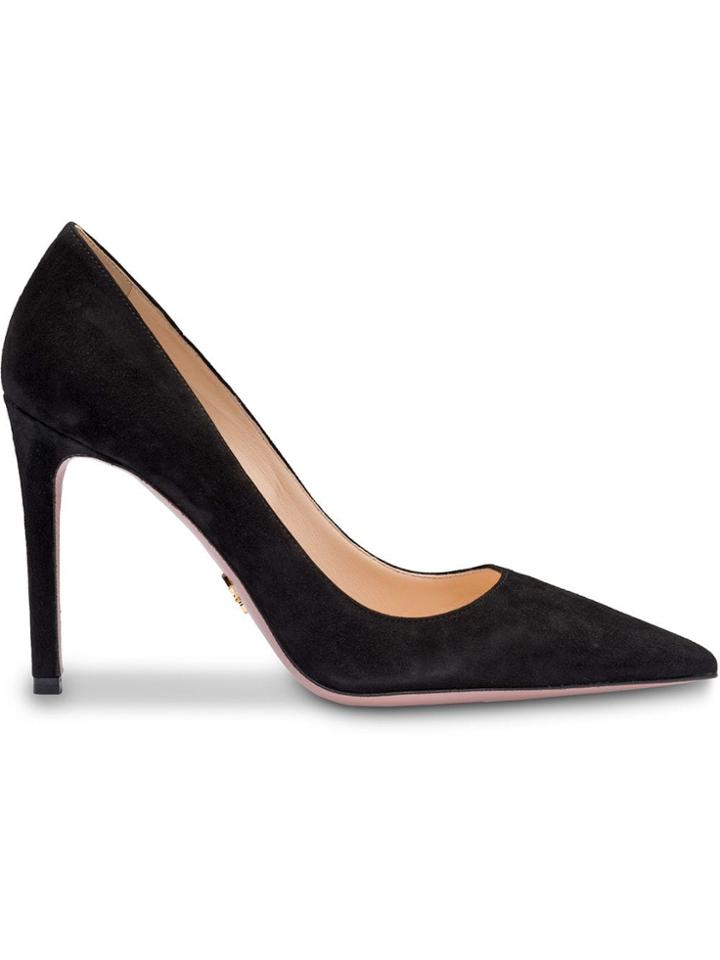 Prada Suede Pumps - F0002 Black