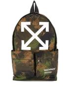 Off-white Camouflage Arrow Backpack - Green