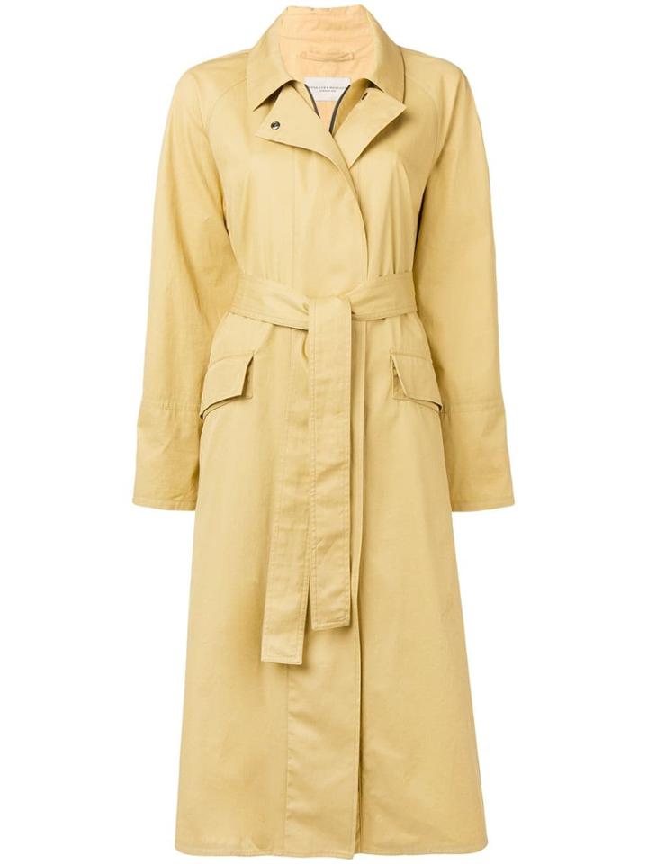 Holland & Holland Belted Trench Coat - Yellow