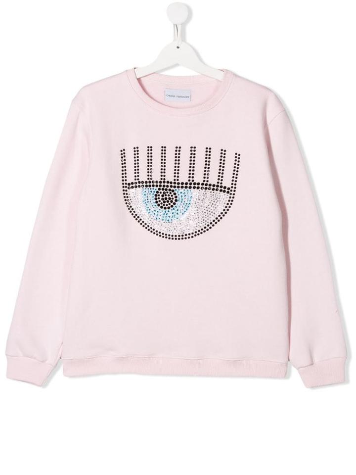 Chiara Ferragni Kids Flirting Sweatshirt - Pink