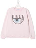 Chiara Ferragni Kids Flirting Sweatshirt - Pink