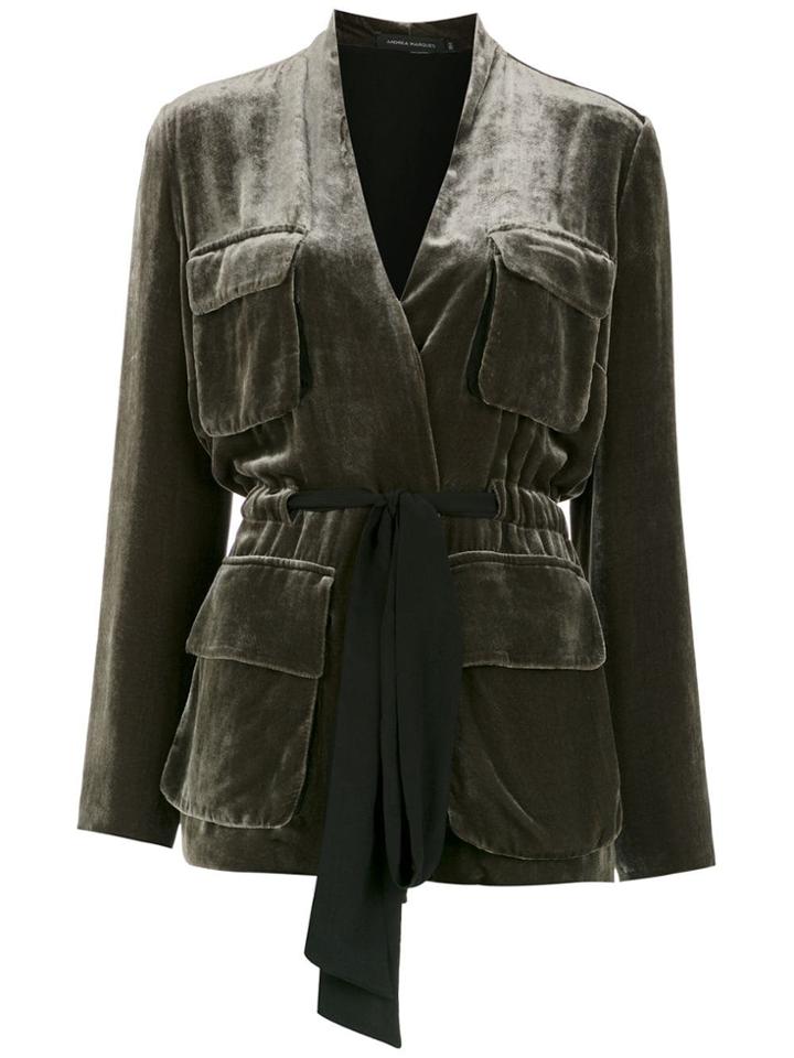 Andrea Marques Velvet Blazer - Green